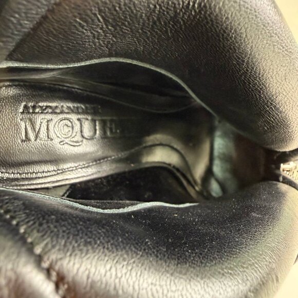 Alexander McQueen Leather Peep-Toe Platform Booties – Black – EU 36 - Picture 13 of 16